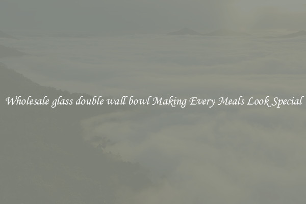 Wholesale glass double wall bowl Making Every Meals Look Special