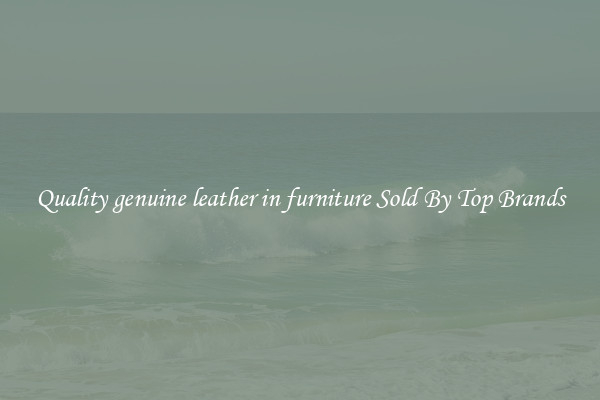 Quality genuine leather in furniture Sold By Top Brands