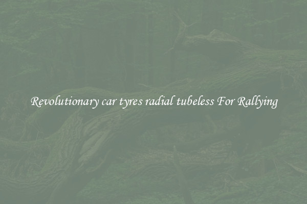 Revolutionary car tyres radial tubeless For Rallying