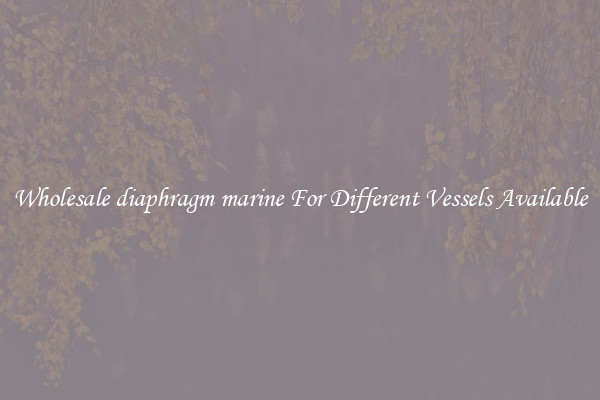 Wholesale diaphragm marine For Different Vessels Available