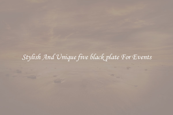 Stylish And Unique five black plate For Events