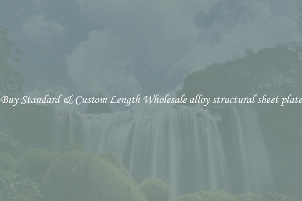 Buy Standard & Custom Length Wholesale alloy structural sheet plate