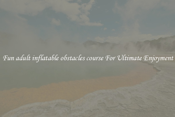 Fun adult inflatable obstacles course For Ultimate Enjoyment
