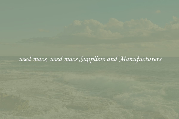 used macs, used macs Suppliers and Manufacturers