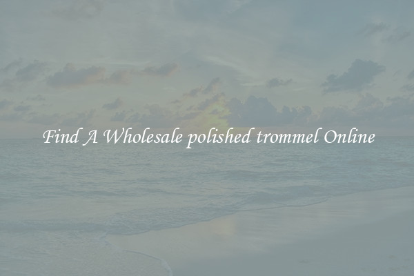 Find A Wholesale polished trommel Online