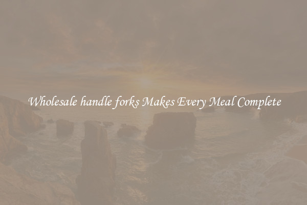 Wholesale handle forks Makes Every Meal Complete