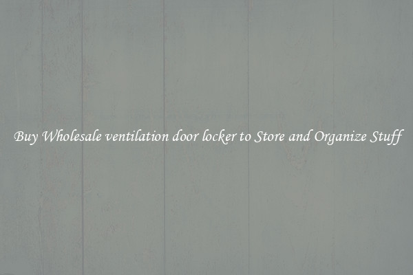 Buy Wholesale ventilation door locker to Store and Organize Stuff